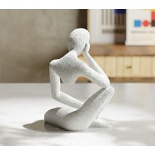 DIRITECH3D Düşünen Insan Modern Dekoratif Figür - Soyut Masaüstü Heykel