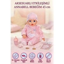Farbu Oyuncak Baby-Born Etkileşimli Anabelle 8 Fonksiyonlu Su Içen Altını Islatan Bezli 43 cm Oyuncak Bebek