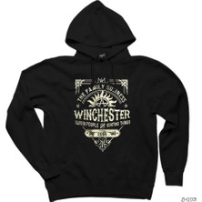 Z zepplin Supernatural A Very Winchester Siyah Kapşonlu Sweatshirt Hoodie