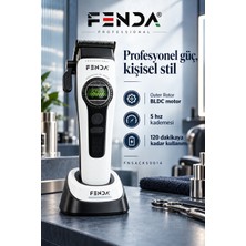 Fenda Profesyonel Bldc Motor 8000 Rpm Saç Kesme Makinesi Beyaz