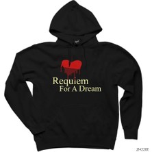 Z zepplin Requiem For A Dream Siyah Kapşonlu Sweatshirt Hoodie