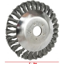 Bartech Motorlu Tırpan Uyumlu Telli Fırça Metal Temizleme Aparatı 20CM