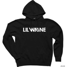 Z zepplin Lil Wayne Text Siyah Kapşonlu Sweatshirt Hoodie