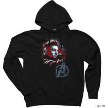 Z zepplin Hawkey Siyah Kapşonlu Sweatshirt Hoodie
