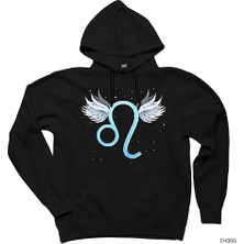 Z zepplin Aslan Burcu Ikon Siyah Kapşonlu Sweatshirt Hoodie