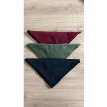 Alse Butik 3'lü Bambu Kraş Eşarp (Siyah - Haki - Bordo )