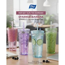 Str Store Sparkle Cam Şişe, 750 ml Kapasiteli, Mavi