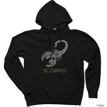 Z zepplin Akrep Burç Retro Siyah Kapşonlu Sweatshirt Hoodie