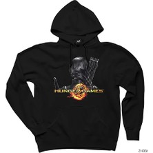 Z zepplin The Hunger Games Mockingjay Siyah Kapşonlu Sweatshirt Hoodie