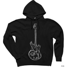 Z zepplin Gitar Müzik Aşkı Siyah Kapşonlu Sweatshirt Hoodie
