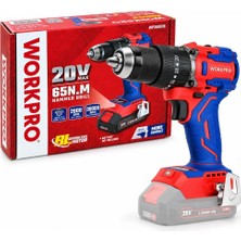 Workpro WP390016 20VOLT 65NM. Kömürsüz Profesyonel Şarjlı Darbeli Matkap (Akü Dahil Değildir)