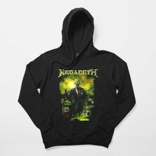 Z zepplin Megadeth Waste Profit Siyah Kapşonlu Sweatshirt Hoodie