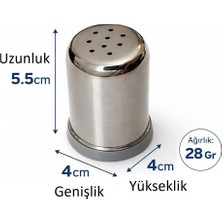 Str Store Çelik Tuzluk & Biberlik – Delikli Kapak Tasarımı, Paslanmaz Çelik Gövde, Tuz ve Karabiber Serpici, Mutfak ve Sofra Kullanımı (2)