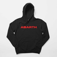 Z zepplin Abarth Text Line Siyah Kapşonlu Sweatshirt Hoodie