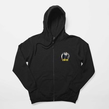 Z zepplin A Way Out Icon Siyah Fermuarlı Kapşonlu Sweatshirt