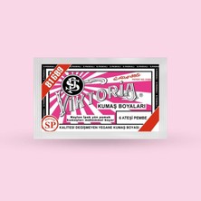Str Store Viktoria Kumaş Boyasi 06 Ateşi Pembe - (3 Paket Boya + 2 Paket Fiske)