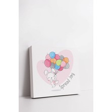 Str Store Spread Joy | Çizgi Karakter Tasarımlı Bebek Odasına Özel Kanvas 25X25 cm