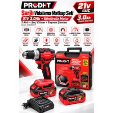 Dorf Prodht D18000112 21V 3.0AH Şarjlı Vidalama Matkap 50 Nm Çift Akülü Kömürsüz