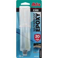 Akfix E300 Suya Dayanıklı Epoksi Yapıştırıcı Çift Komponentli Şeffaf Güçlü Yapıştırıcı 25 ml