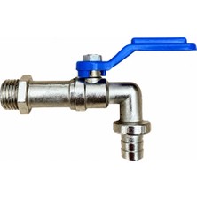 Karahisarlı Metal 1/2" Küresel Bahçe Musluğu Hortum Çıkışlı Pirinç Gövde DN15
