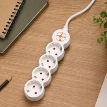 Str Store Tunçmatik Powerstrip 4 / Dörtlü Anahtarlı Grup Priz 1.5mt