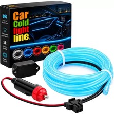 EstoreBox Powermaster 5 Metre 5 Volt USB Adaptörlü Neon Buz Mavi Ip Aydınlatma PM-6080