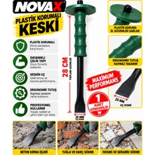 Novax Plastik Korumalı Yassı Keski Uzunluğu :28 cm Uç Kısmı En :25 mm Maximum Performans 1 Adet