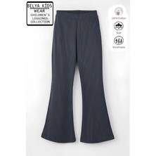 Belya Kids Wear Pamuğa Pamuk Fitilli Tam Kalıp Kız Çocuk Ispanyol Tayt