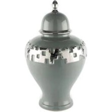 Mikasa Moor Silver Şeritli Gri Küp 27X27X46CM
