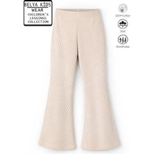 Belya Kids Wear Pamuğa Pamuk Fitilli Tam Kalıp Kız Çocuk Ispanyol Tayt