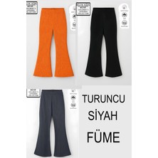 Belya Kids Wear Pamuğa Pamuk Fitilli Tam Kalıp 3 Lü Ekonomik Paket 19 Kız Çocuk Ispanyol Tayt