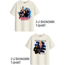 Belya Kids Wear Kız Çocuk 8 Manifest Tasarım 2 Li Ekonomik Paket T-Shirtler