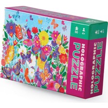 Crocodile Creek Holografik Puzzle - 50 Parça - Kelebekler