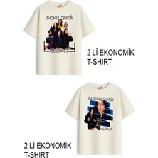 Belya Kids Wear Kız Çocuk 1 Manifest Tasarım 2 Li Ekonomik Paket T-Shirtler