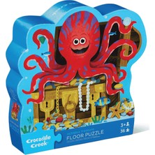 Crocodile Creek Dekoratif Puzzle - 36 Parça - Octopus Treasure
