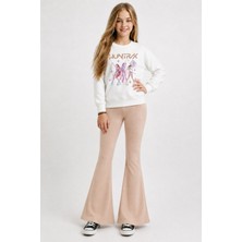 Belya Kids Wear Kız Çocuk Tam Kalıp Üst Oversize Alt Taytlı Hun Tasarım 191 Alt Üst Takım