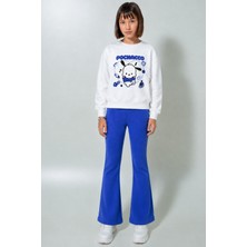 Belya Kids Wear Kız Çocuk Tam Kalıp Üst Oversize Alt Taytlı Pocco Tasarım 167 Alt Üst Takım