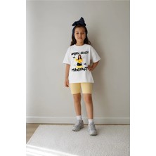 Belya Kids Wear Kız Çocuk Oversize Kalıp Belya Kids Esin Tasarım Manifest 38 Taytlı Alt Üst Takım