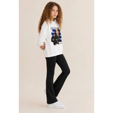 Belya Kids Wear Kız Çocuk Tam Kalıp Üst Oversize Alt Taytlı Zoktay Manifest Tasarım 253 Alt Üst Takım