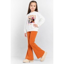 Belya Kids Wear Kız Çocuk Tam Kalıp Üst Oversize Alt Taytlı Hun Tasarım 204 Alt Üst Takım