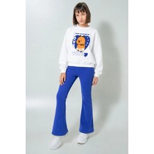 Belya Kids Wear Kız Çocuk Tam Kalıp Üst Oversize Alt Taytlı Funclub Tasarım 165 Alt Üst Takım