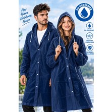 Neffo Unisex Su Geçirmez Kapüşonlu Yağmurluk, Hafif ve Katlanabilir Yağmur Pançosu, Rüzgar Geçirmez