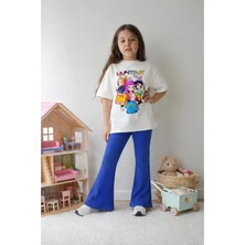 Belya Kids Wear Kız Çocuk Tam Kalıp Üst Oversize Alt Taytlı Hun TASARIM11 Alt Üst Takım