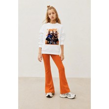 Belya Kids Wear Kız Çocuk Tam Kalıp Üst Oversize Alt Taytlı Manifest Tasarım 249 Alt Üst Takım