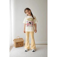 Belya Kids Wear Kız Çocuk Tam Kalıp Üst Oversize Altı Taytlı Melodi TASARIM50 Alt Üst Takım