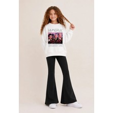 Belya Kids Wear Kız Çocuk Tam Kalıp Üst Oversize Alt Taytlı Hun Tasarım 219 Alt Üst Takım