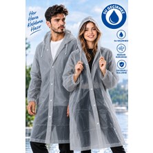 Neffo Unisex Su Geçirmez Kapüşonlu Yağmurluk, Hafif ve Katlanabilir Yağmur Pançosu, Rüzgar Geçirmez