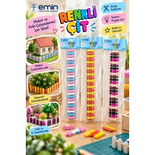 Emin Renkli Ahşap Çit Maket ve Hobi Malzemesi (EM5174) - Minyatür Bahçe, Teraryum ve Proje Çiti (3 Renk Seçenekli)