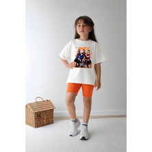 Belya Kids Wear Kız Çocuk Oversize Kalıp Belya Kids Tasarım Manifest 45 Taytlı Alt Üst Takım