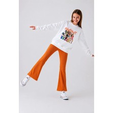 Belya Kids Wear Kız Çocuk Tam Kalıp Üst Oversize Alt Taytlı Manifest Tasarım 246 Alt Üst Takım